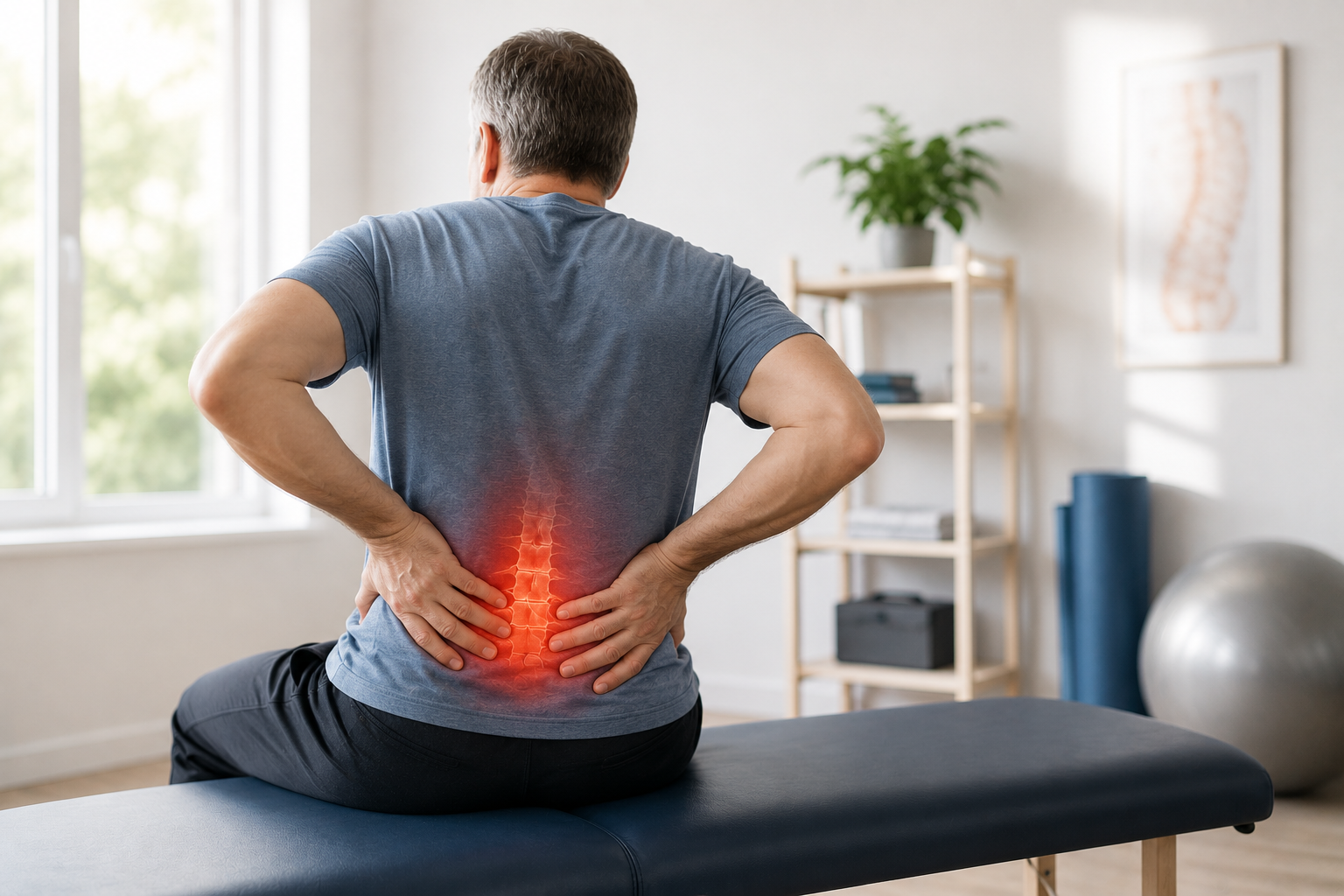 First chiropractic adjustment with a chiropractor providing personalized spinal care to a patient